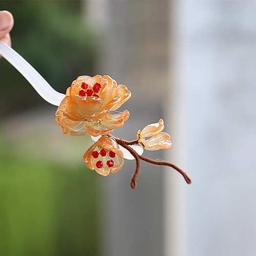 Forcina per capelli fiore - , in
