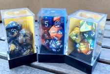 Confezione da 7 dadi poliedrici colorati