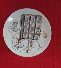 PIERO FORNASETTI PIATTO CALENDARIO IN PORCELLANA 1973 CONDIZIONI ECCELLENTI !!!!