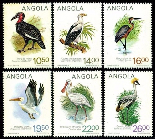 Angola 1984 uccelli pellicano - angola,