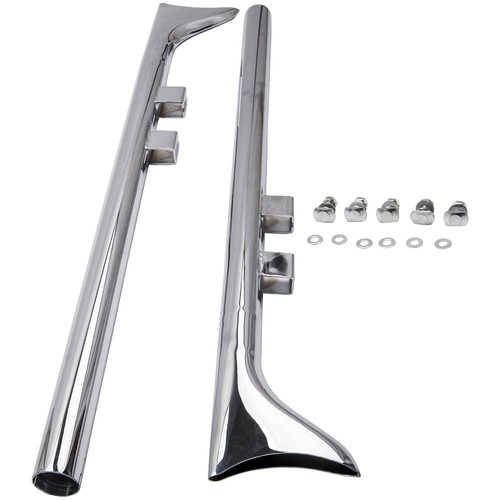2pcs chrome fishtail - 2pcs, 36"