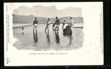 Cartolina Pescatori che tirano