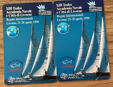 SCHEDE TELEFONICHE SERIE TROFEO ACCADEM9IA NAVALE 498-499 NUOVE