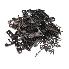 20 Set Antico Armadio Portagioie Scatola Di Legno Con Gancio Gancio Chiusura A