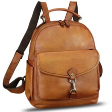 Zaino grande in vera pelle da