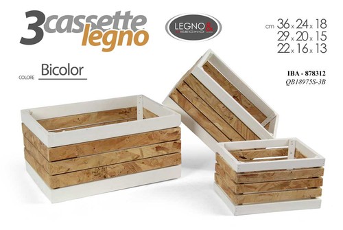 Cassette legno porta oggetti - porta,