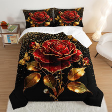 Luxurious Gold Red Rose King