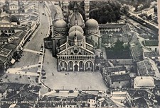 Cartolina Padova Basilica del Santo veduta aerea viaggiata