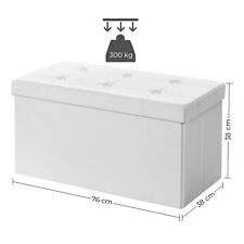 PUFF POUF CONTENITORE ECOPELLE PANCA BAULE IMBOTTITO TRAPUNTATO ELEGANTE 7 COLOR