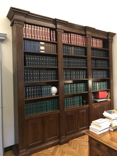 Libreria noce massello - noce,