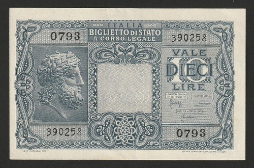 000751 italia lire 1944 - italia,