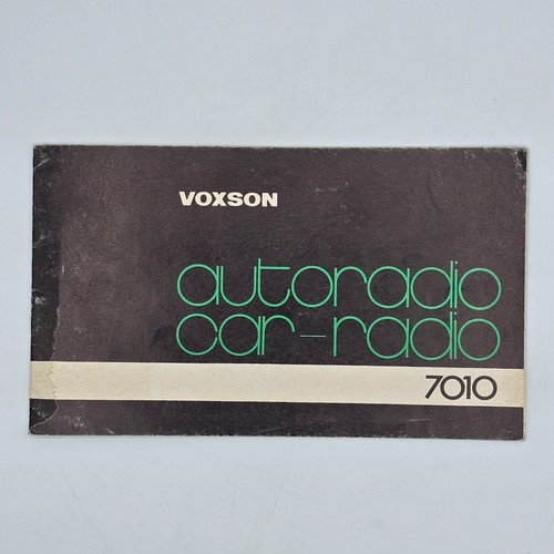 Voxson autoradio 7010 manuale - 7010,