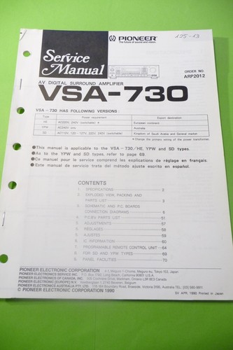 Service manual for - service,