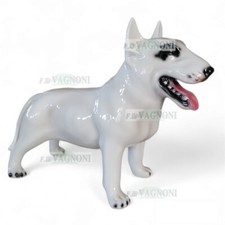 Statua cane bull terrier in ceramica in piedi cm 38x29 h Animale arredo casa