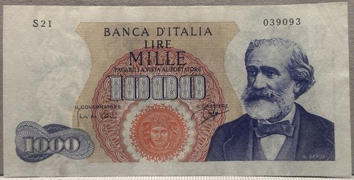 Banconota 1000 lire verdi - banconota,