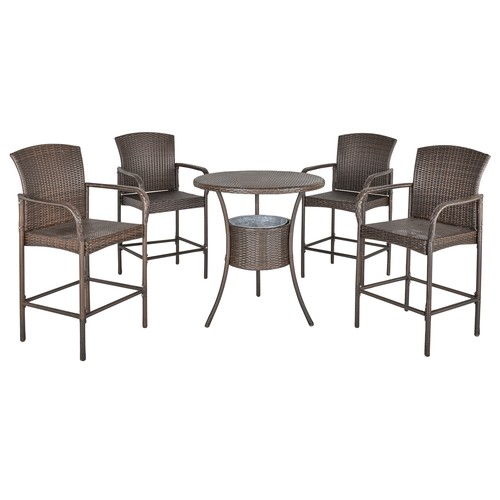 Outsunny set pezzi tavolino - set,