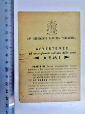 MOSCHETTO AUTOMATICO BERETTA Avvertenze per l'uso delle armi Reggimento CALABRIA