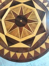 Antico Tavolino Sorrentino intarsiato d'epoca 