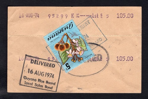 Guyana 1974 ricevuta tavola - guyana,