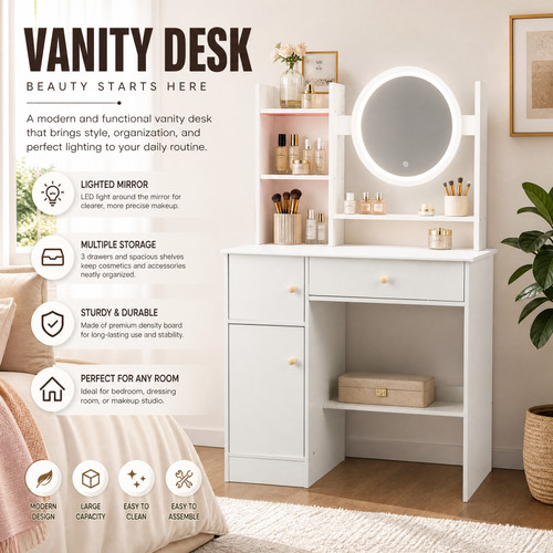 Vanity scrivania con - con, specchio