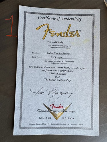Fender custom shop certificato - custom,