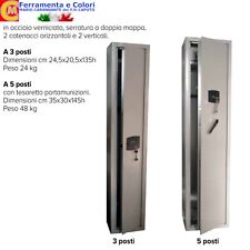 Armadio Portafucili 3 - 5 Posti Fuciliera Con Tesoretto Serratura 4 Catenacci