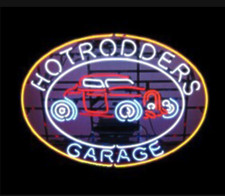 Hot Rodders Garage Neon Sign