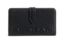 Portafoglio Desigual Mone Half Logo Pia Medium Wallet Black Nero Nuovo