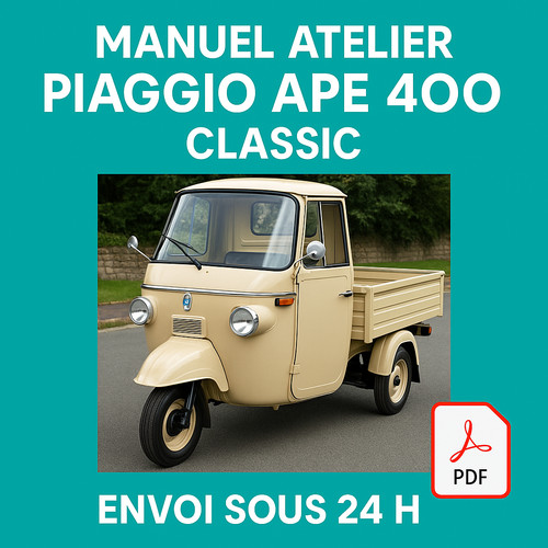 Manuel atelier piaggio ape 400 - piaggio,