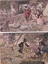 Pittore- Riccardo Pellegrini di Milano: 2 cart. Maschere e Carnevale