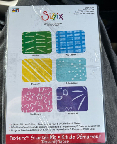 Sizzix texturz starter kit - starter, 6
