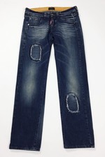 DNA jeans uomo usato gamba dritta straight W32 tg 46 destroyed boyfriend T4418