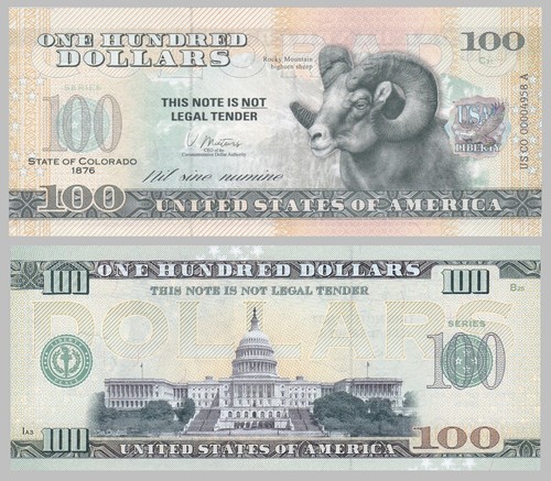Usa 100 dollari souvenirschein - usa,