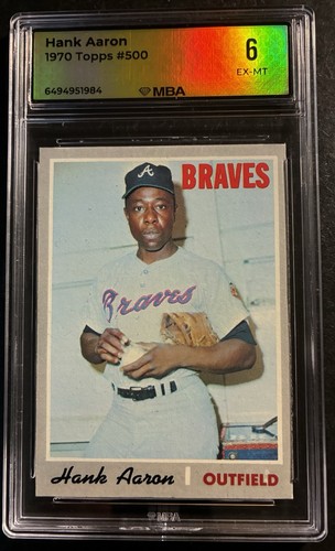 1970 topps 500 hank aaron - #500, mba