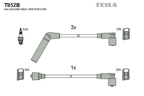 Kit cavi accensione tesla - cavi,