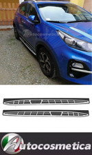 per KIA SPORTAGE QL 2016-2017 PEDANE LATERALI ACCIAIO INOX PVC 3D ANTISCIVOLO++