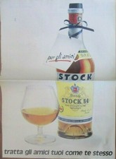 STOCK 84 Brandy/ Macchine OLIVETTI - pubblicità-advertising -anno 1973- N3