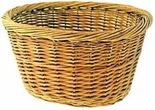 CESTINO OVALE NATURALE ANTERIORE PER BICICLETTA IN VIMINI CESTO BICI 36x30x19CM