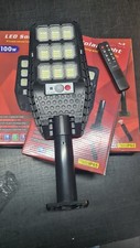 4X Faretto lampione con 108 led SMD da esterno pannello solare sensore movimento