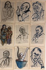  9 Disegni a  china e pastello