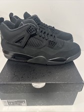 Nike Air Jordan 4 Retro Black Cat 2025 FV5029-010 Uomo Taglia 14 Pronta Spedizione