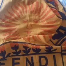 FENDI FOULARD SOLE IN COTONE VINTAGE