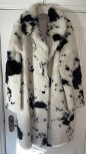 Cappotto Beaumont Ada reversibile pelliccia di mucca bianco sporco taglia 40