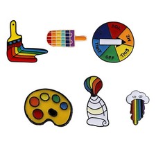  6 pezzi spille colorate