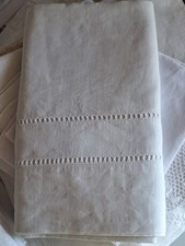 Antico Raffinato Lenzuolo Lino Ricamo A Mano1 Piazza Cm180x280 Perfetto.