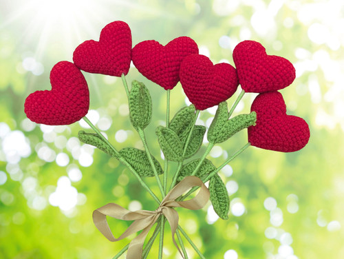Fiori cuore all uncinetto - cuore, all'uncinetto