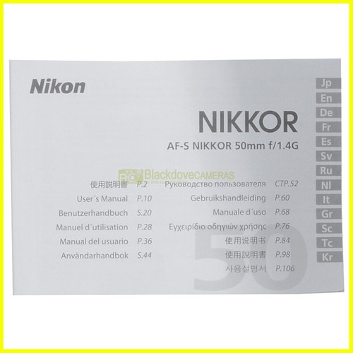Manuale per nikon nikkor - manuale, af-s