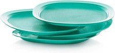 Tupperware Set 4 Piatti da Pranzo Riscaldabili a Microonde Verde Menta Nuovi