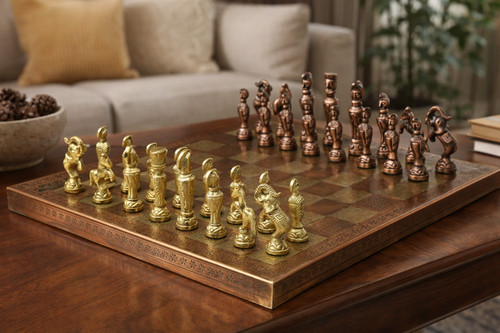 Set scacchi ottone finitura - ottone,
