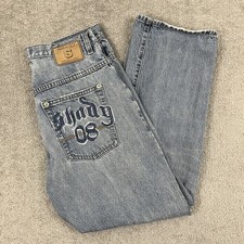 Jeans Shady LTD uomo 34 x 32 blu denim skater gamba larga gamba Eminem hip hop Y2K